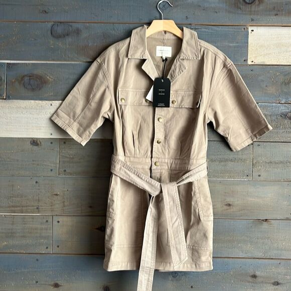 Current Elliott The Serenity Romper Jumpsuit Khaki NWT Size S $284 - Picture 1 of 12
